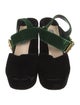 Prada Velvet Slingback Sandals