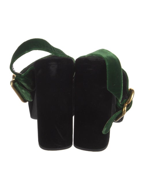 Prada Velvet Slingback Sandals