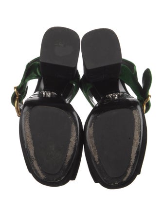 Prada Velvet Slingback Sandals