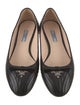 Prada Quilted Pattern Leather Ballet Flats