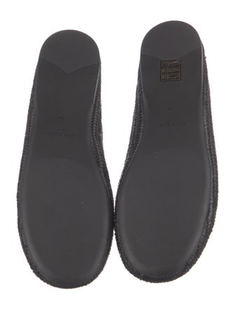 Prada Raffia Mary Jane Flats