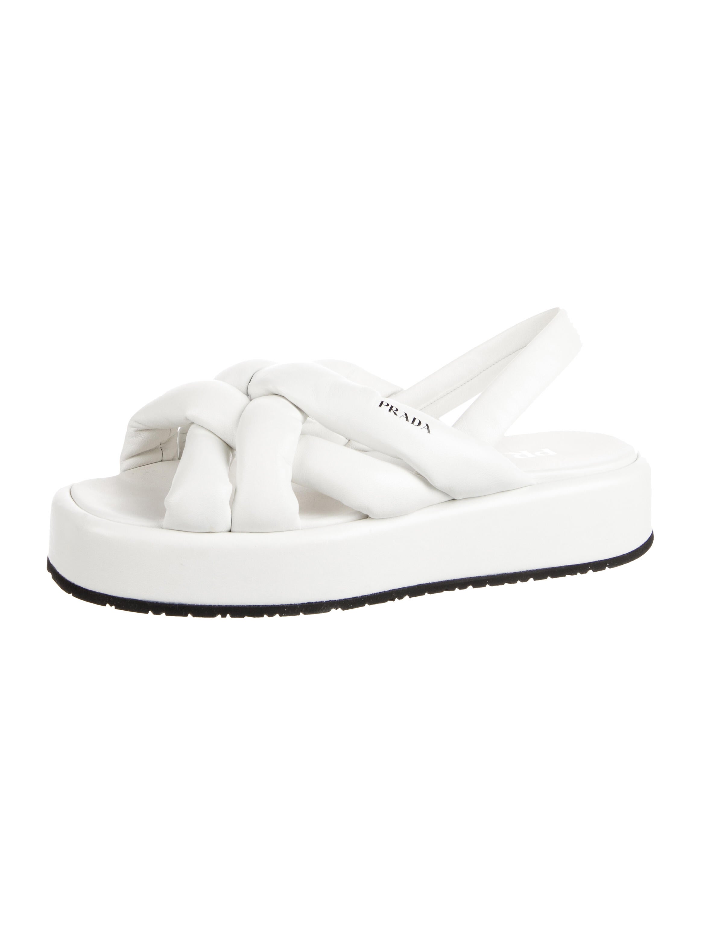 Prada Leather Slingback Sandals