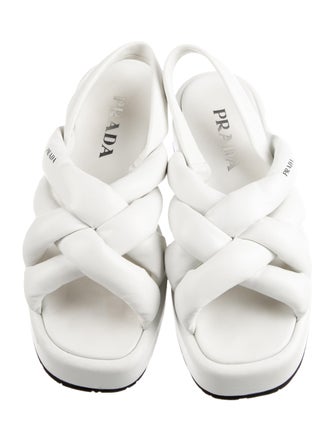 Prada Leather Slingback Sandals