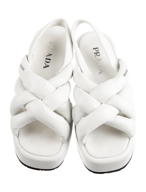 Prada Leather Slingback Sandals