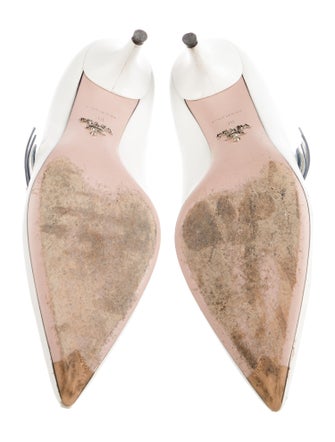 Prada Leather Bow Accents Pumps