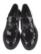 Prada Enameled Metal Triangle Patent Leather Dress Loafers