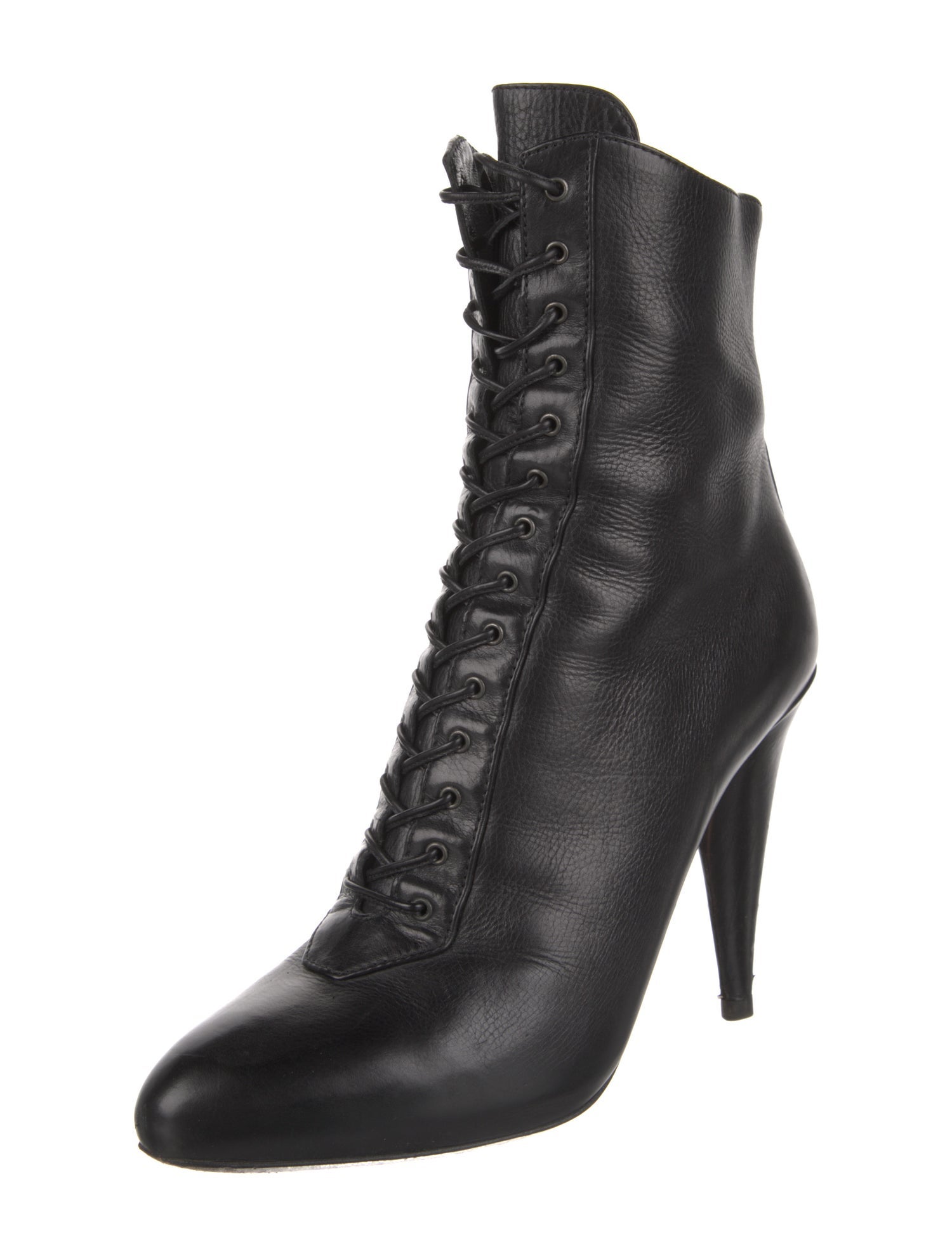 Prada Leather Lace-Up Boots