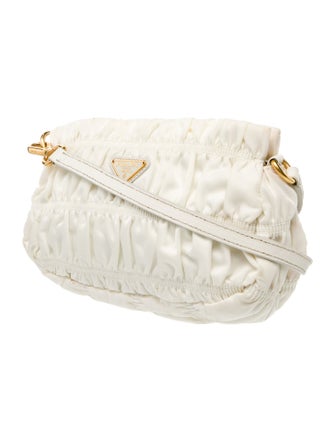 Prada Enameled Metal Triangle Top Handle Bag