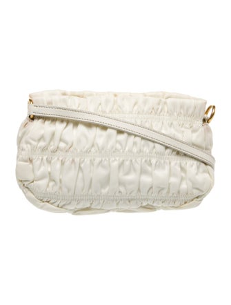 Prada Enameled Metal Triangle Top Handle Bag