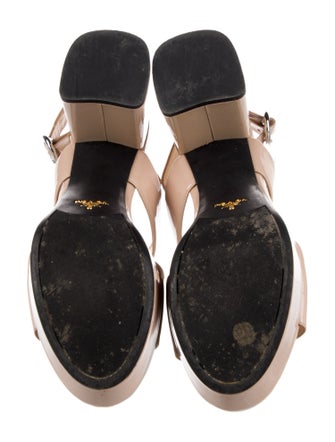 Prada Patent Leather Slingback Sandals