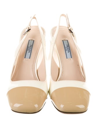 Prada Patent Leather Slingback Pumps