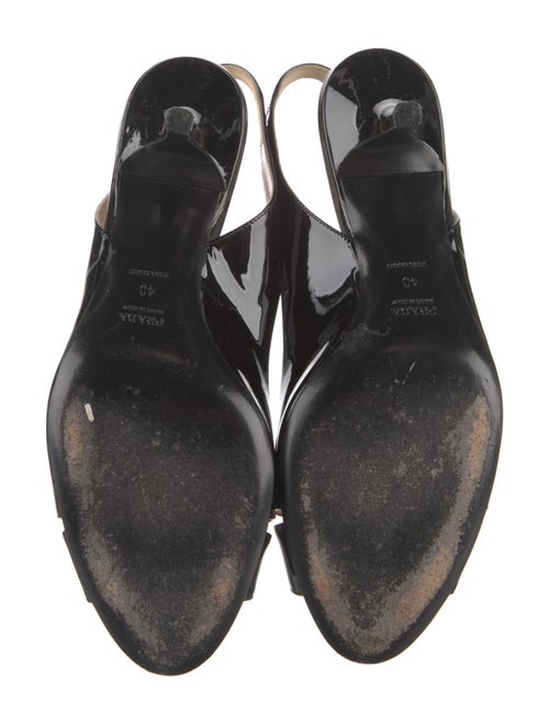 Prada Patent Leather Slingback Sandals
