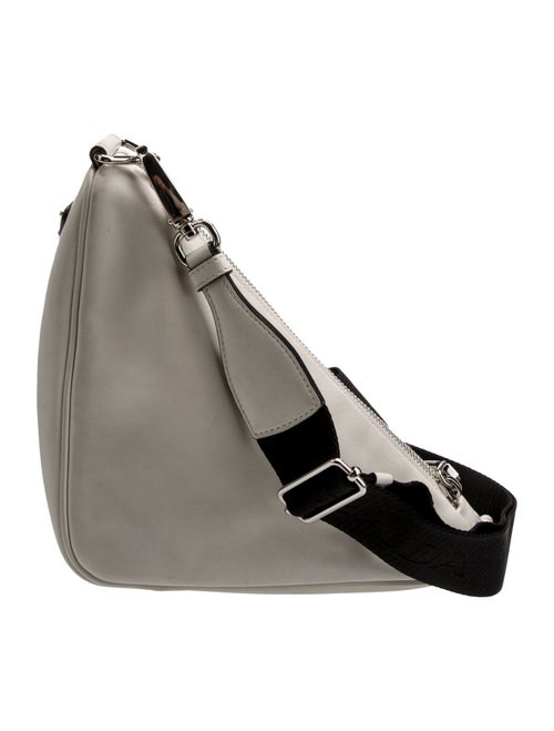 Prada Enameled Metal Triangle Triangle