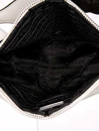 Prada Enameled Metal Triangle Triangle