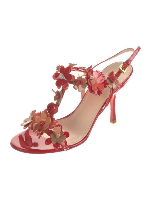 Prada Patent Leather T-Strap Sandals