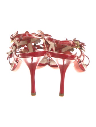 Prada Patent Leather T-Strap Sandals