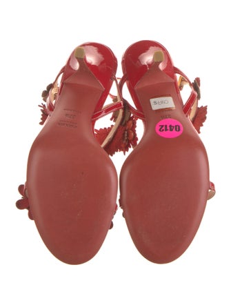 Prada Patent Leather T-Strap Sandals