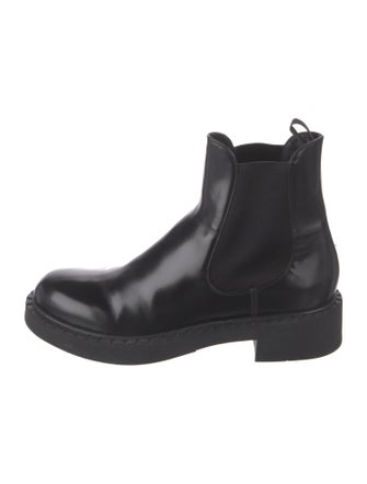 Prada Patent Leather Chelsea Boots