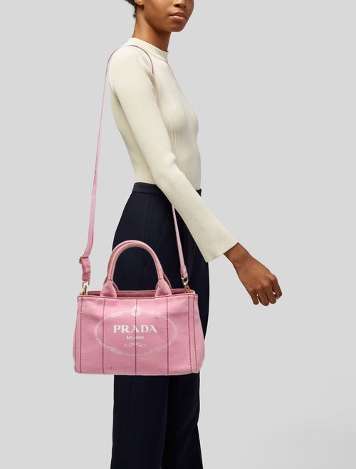 Prada Enameled Metal Triangle Canapa