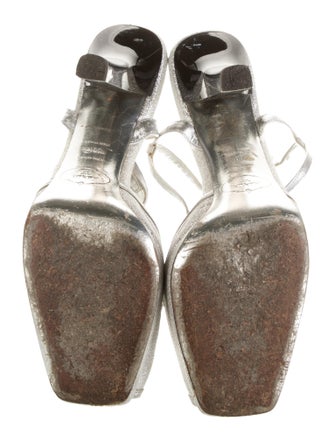 Prada Leather Slingback Sandals