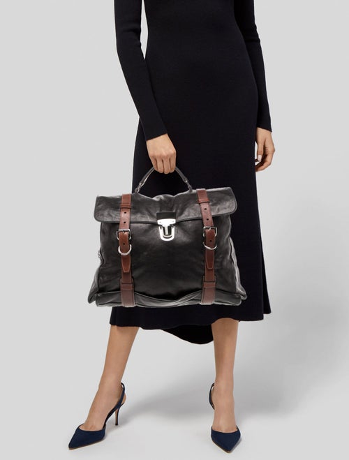 Prada Glace Calf Leather Briefcase