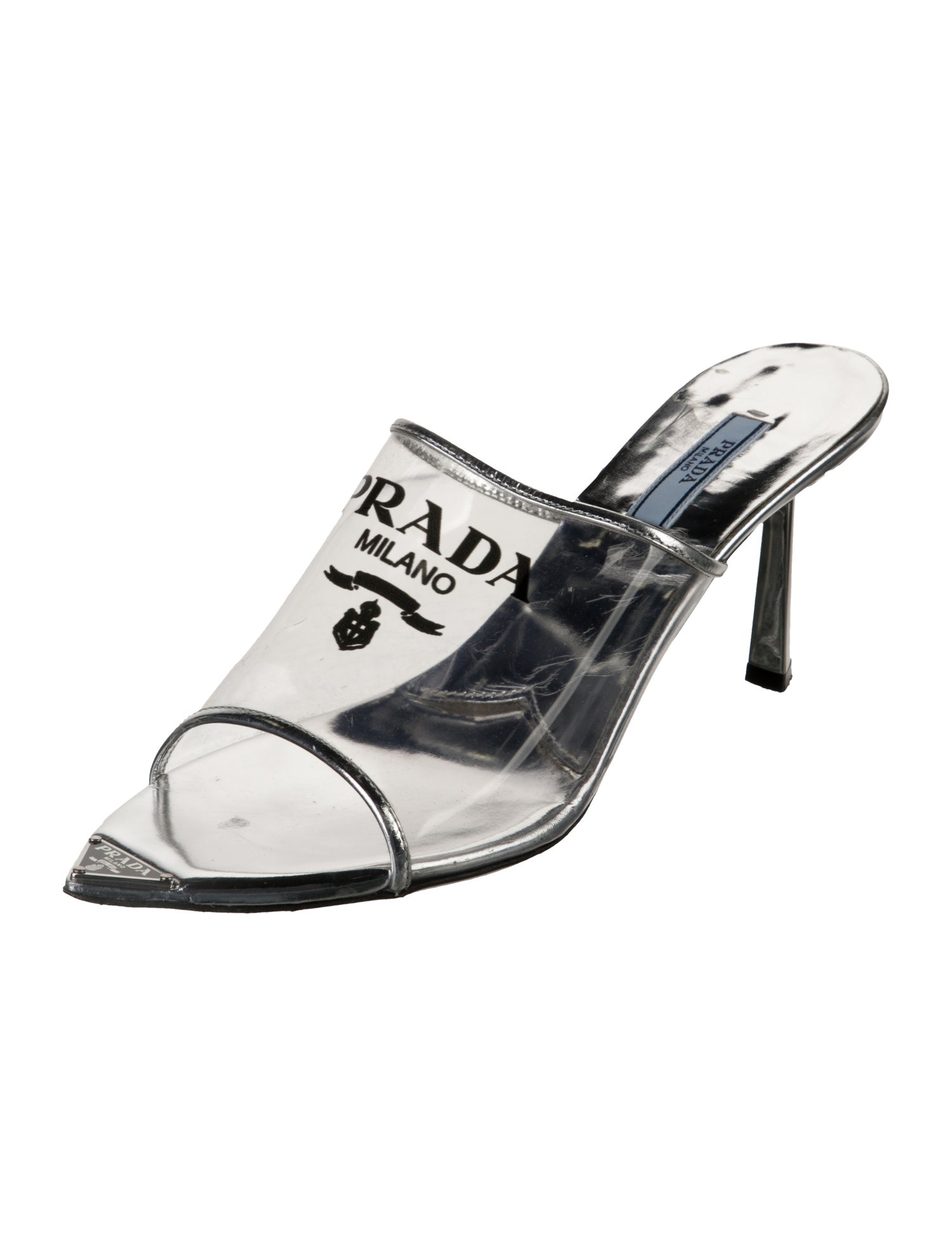 Prada PVC Graphic Print Slides