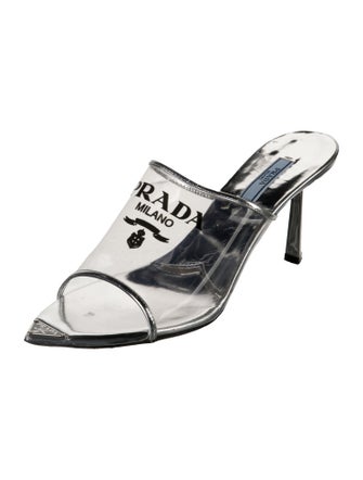 Prada PVC Graphic Print Slides