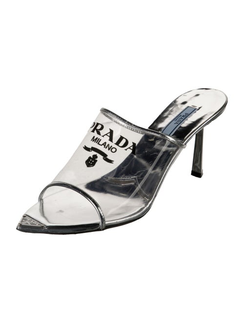 Prada PVC Graphic Print Slides