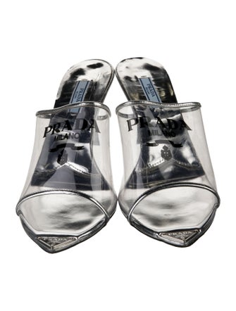 Prada PVC Graphic Print Slides