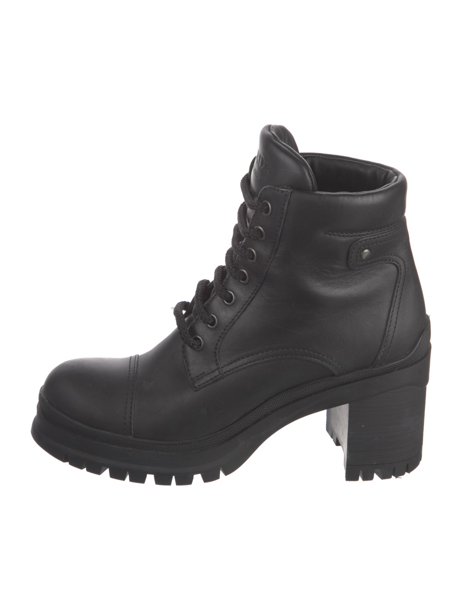 Prada Leather Combat Boots