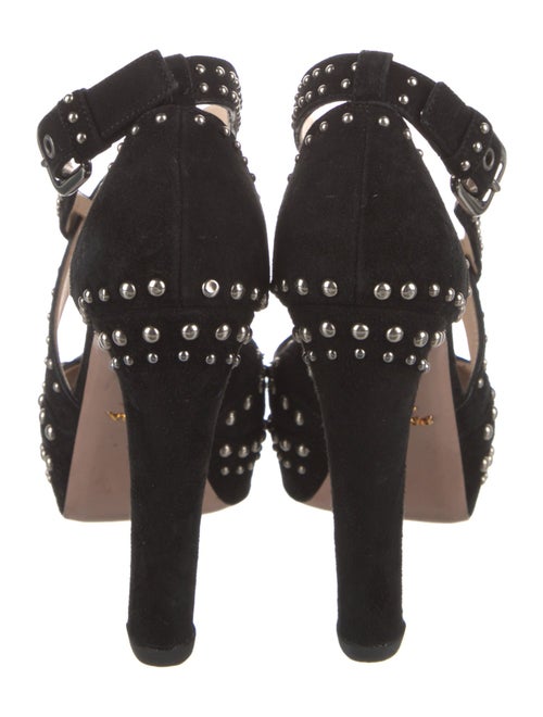 Prada Suede Studded Accents Sandals