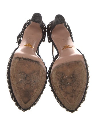 Prada Suede Studded Accents Sandals