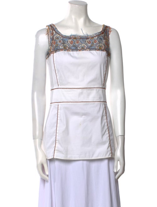 Prada 2015 Square Neckline Crop Top