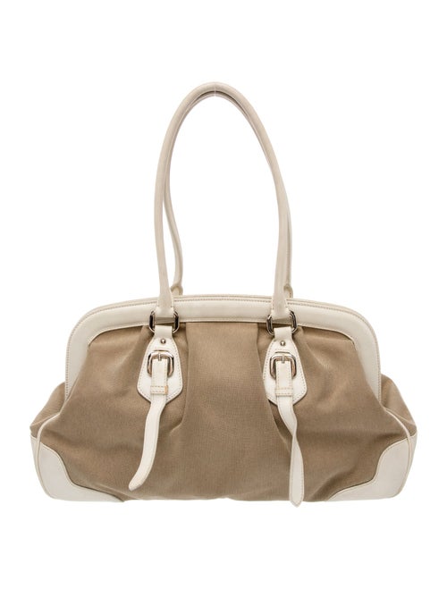 Prada Enameled Metal Triangle Bauletto