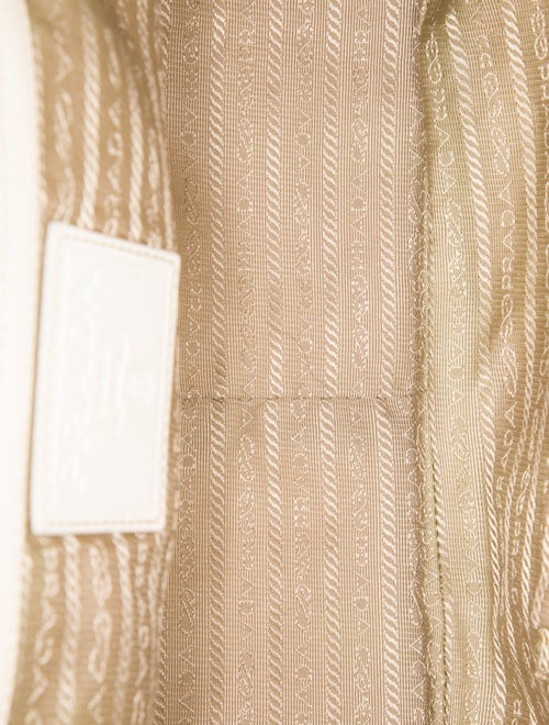 Prada Enameled Metal Triangle Bauletto