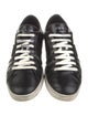Prada Enameled Metal Triangle Leather Sneakers
