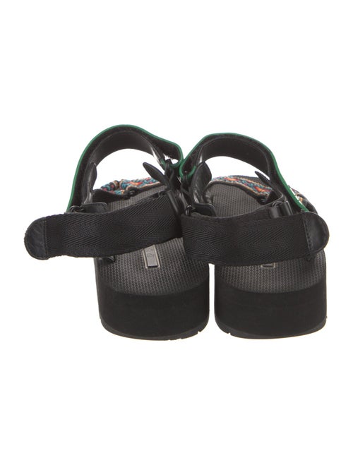 Prada Printed Embroidered Accent Espadrilles