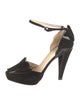 Prada Suede Leather Trim Embellishment D'Orsay Pumps