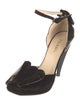 Prada Suede Leather Trim Embellishment D'Orsay Pumps