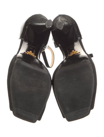 Prada Suede Leather Trim Embellishment D'Orsay Pumps