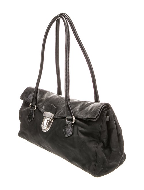 Prada Enameled Metal Triangle Easy