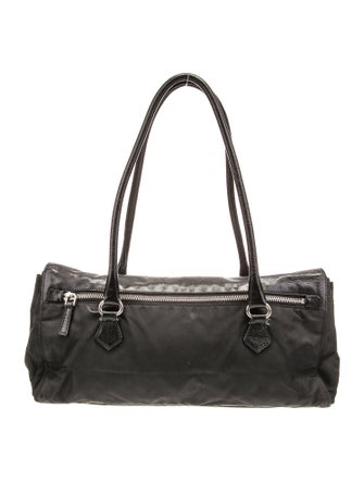 Prada Enameled Metal Triangle Easy