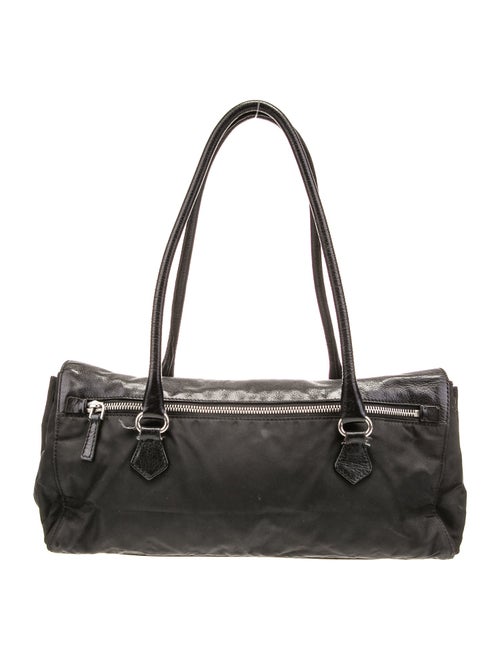 Prada Enameled Metal Triangle Easy