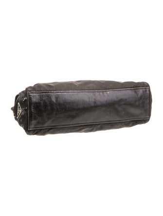 Prada Enameled Metal Triangle Easy