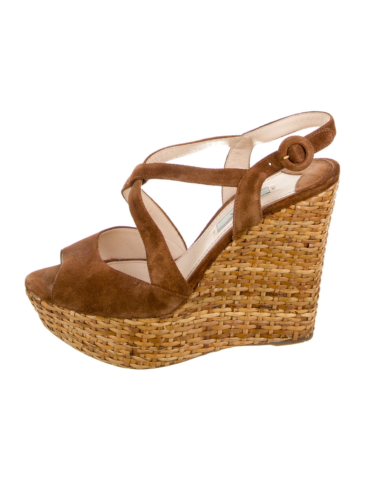 Prada Suede Animal Print Slingback Pumps