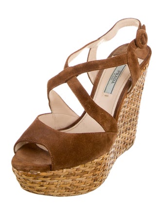 Prada Suede Animal Print Slingback Pumps