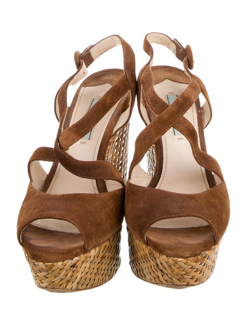 Prada Suede Animal Print Slingback Pumps