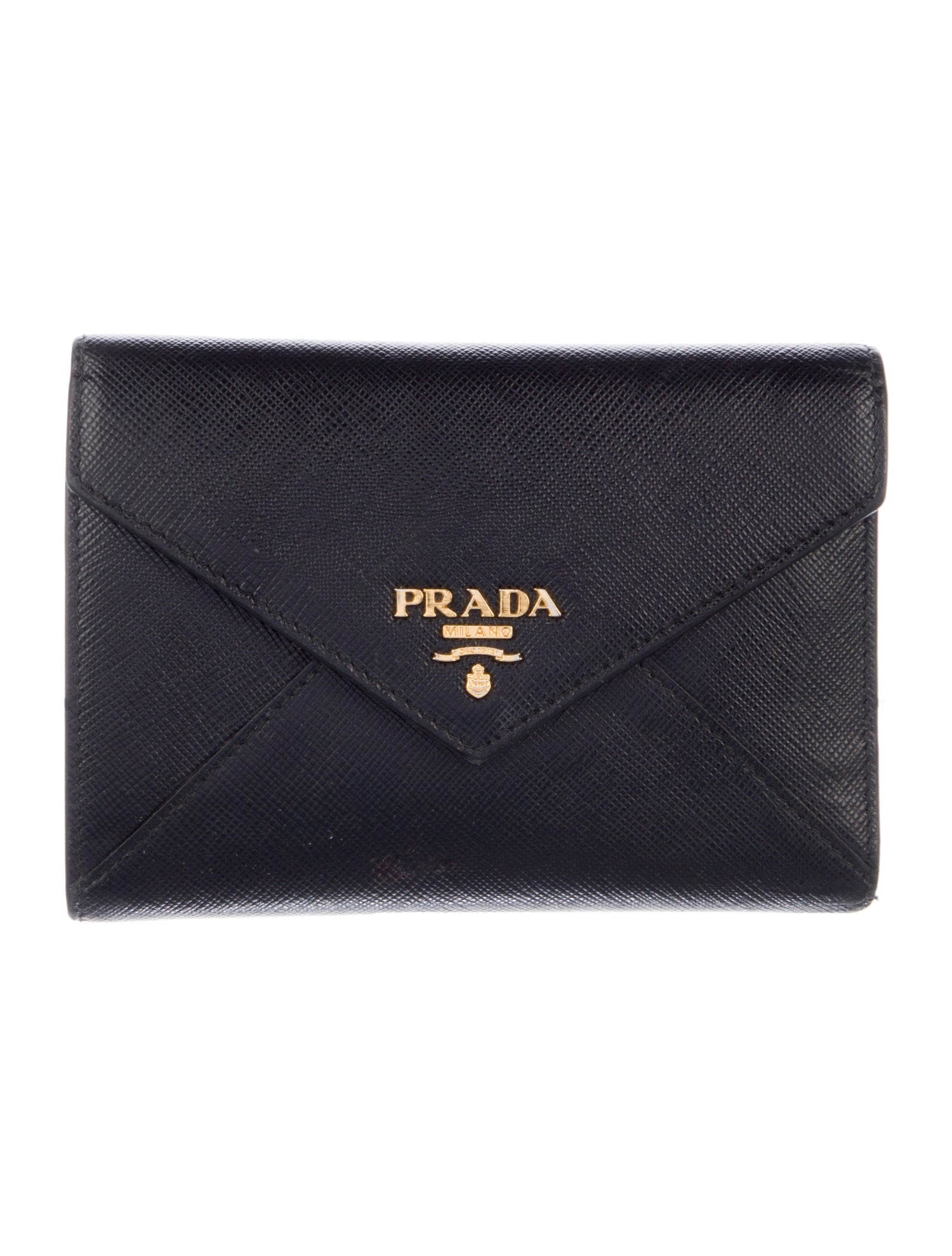 Prada Saffiano Metal Leather Compact Wallet