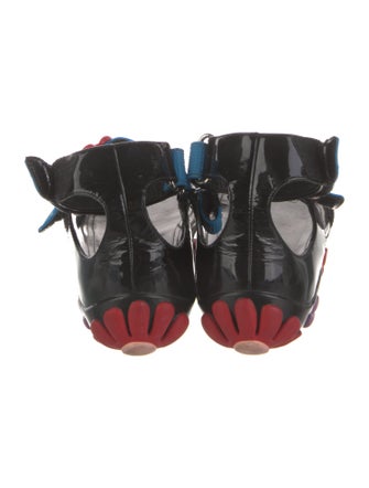 Prada Patent Leather Floral Print Gladiator Sandals