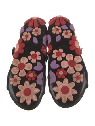 Prada Patent Leather Floral Print Gladiator Sandals